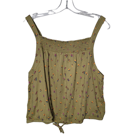 Prana Tops - NWT Prana Womens Sz XL little Palm Cami sweet grass meadow green Cotton crop Top